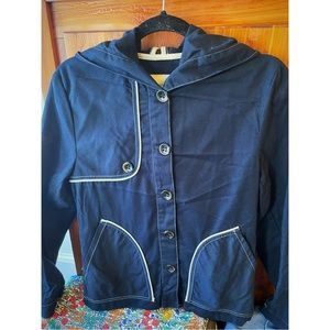 RARE Dear Creatures Navy Blue Nautical Jacket ⚓️ EUC